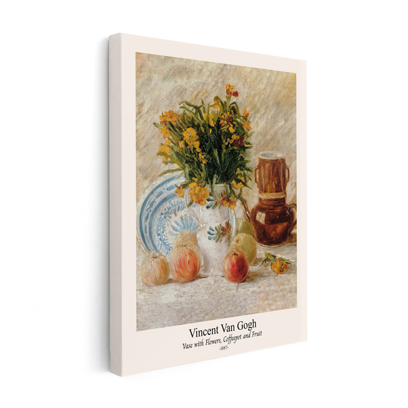 Van Gogh - vase avec fleurs, Unframed, Canvas, 16"H x 20"W