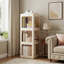 Bibliothèque de rangement rotative pliable à 3 niveaux à 360 degrés, base pivotante anti-rayures stable et panneaux translucides anti-poussière, bureau compact et peu encombrant, chambre à coucher
