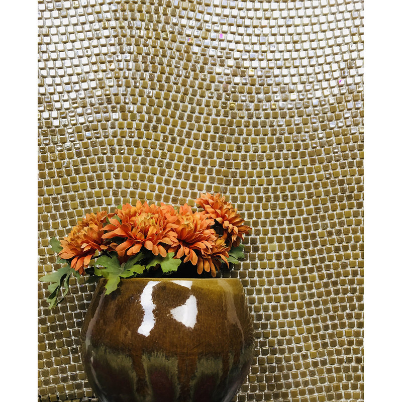 Galaxy 0.3125 in. x 0.3125 in. Iridescent Glass Pressed Edge Tiny Square Mosaic Wall Pool & Floor Tile