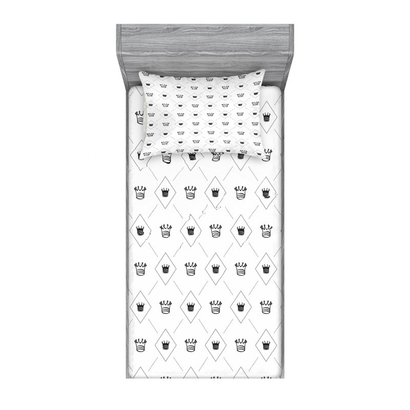 Microfiber Sheet Set, Twin Sheet Set with Fitted Sheet, Character Kimono Costume