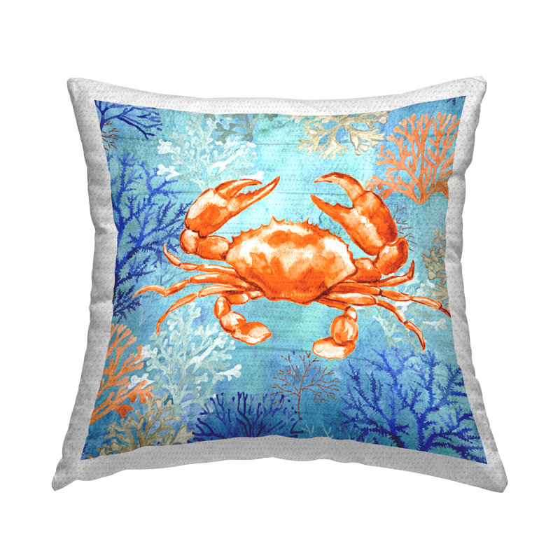 Coussin d'extérieur Crab on Coral Levison Designs