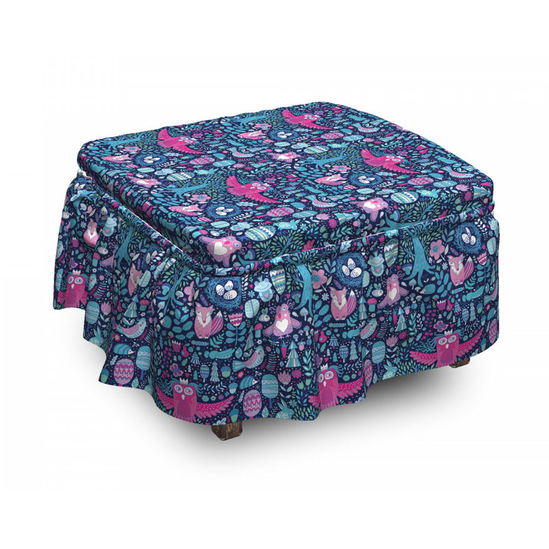 Box Cushion Ottoman Slipcover