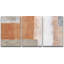 Grunge Abstract Paint Stroke Effect " Brown & Gray Geometric Color Blocks Abstract Shapes Modern Art Chic Ultra " 3 - Pieces-94434392-94434391