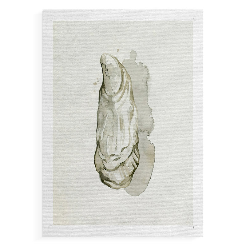 «Oysters on the Bay I», impression sur toile seulement - non encadrée, H 18 po x l 12 po