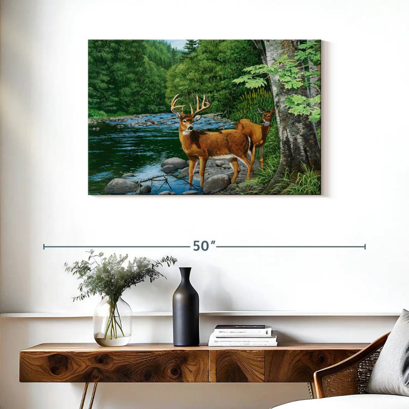 Cerf de Virginie Brampt Streamside, H 24 po x l 36 po