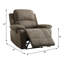 Fauteuil inclinable gris poli avec accoudoirs coussinés