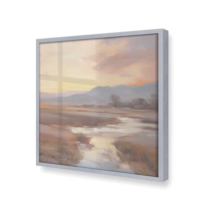 «Meadow Glow At Sunset», Chrome poli, H 13,75 po x l 13,75 po