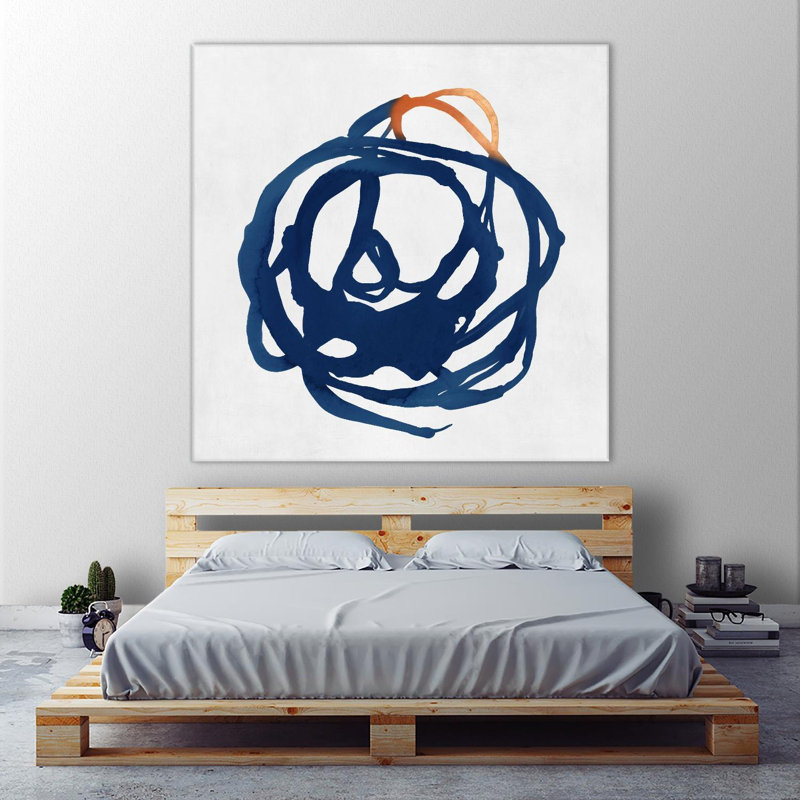 «Luminous Orange I», reproduction d'art sur toile géante 54 po x 54 po, H 84 po x l 84 po x P 1,5 po