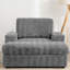 Canapé simple surdimensionné de 42 po, fauteuil en fausse fourrure de lapin avec porte-gobelets, méridienne rembourrée avec repose-pieds avec rangement et accoudoirs, canapé-lit avec siège profond pour le salon, appartement