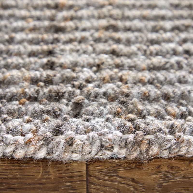 Cramlington Hand Woven Area Rug, Rectangle 5' x 8', Brown