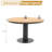 Outdoor Dining Table for 4 Person Alumium Table Indoor Outdoor Table with Wood-Like Surface, Gray-839479764