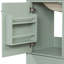 Meuble-lavabo de salle de bain avec lavabo, une porte avec tablette et trois tiroirs, porte à fermeture en douceur, idéale pour le rangement organisé et une installation facile-76514472