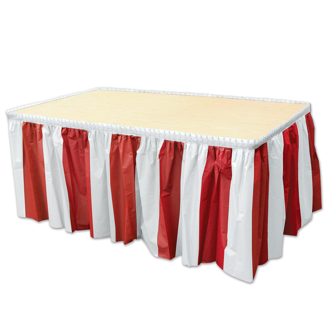 Stripes Table Skirting Accessory (Set of 4) The Beistle Company