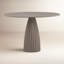Table de salle à manger en aluminium avec base biseautée de 47,3 po de diamètre-266775477