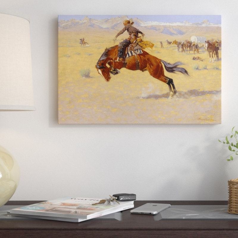 «A Cold Morning on the Range», vers 1904 par Frederic Remington, reproduction sur toile tendue sur châssis