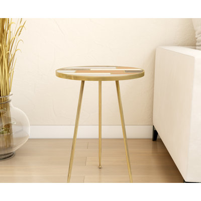 Atonvale Metal Round Modern Accent Table by Wrought Studio