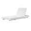 Chaise longue d'extérieur avec coussin hydrofuge crème