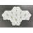 Thassos White Hexagon Marble With Gold Accents Mosaic Wall And Floor Tile-122573998