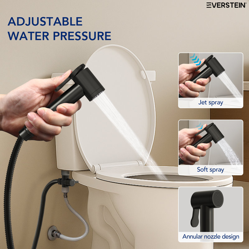 Round Multi-Purpose Handheld Bidet Sprayer, Matte Black