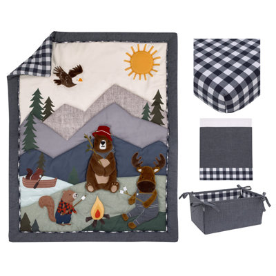 NoJo Into the Wilderness Timmons 4 Piece Crib Bedding Set