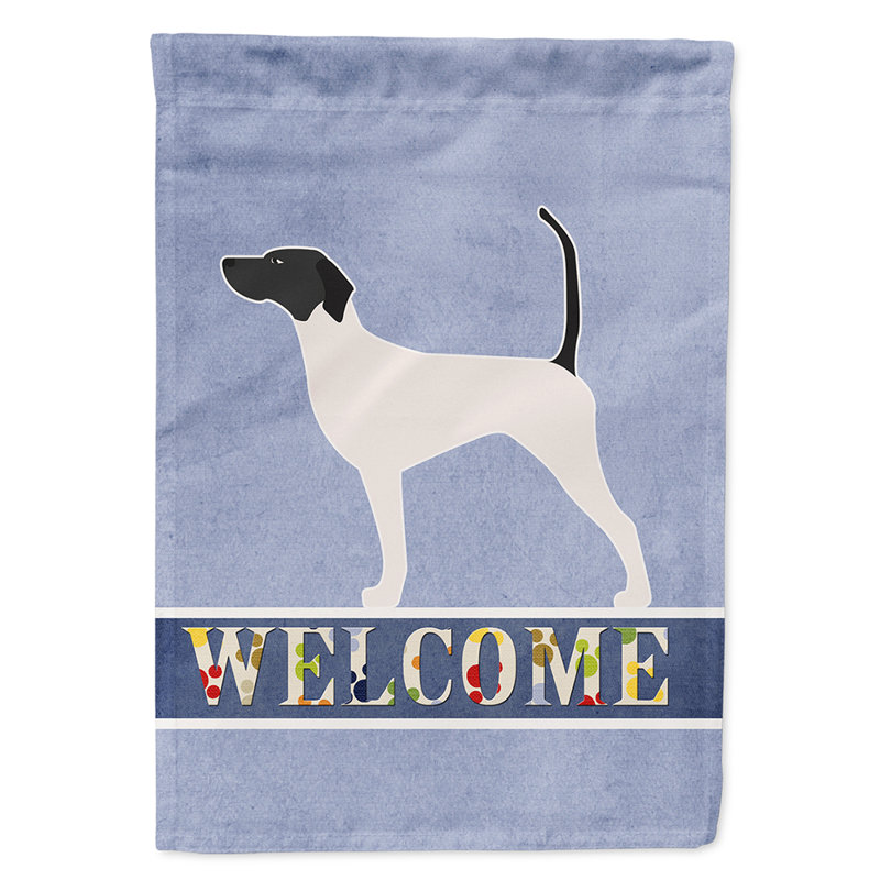 Polyester 2 côtés 40 x 28 po welcome drapeau maison, Pointer anglais