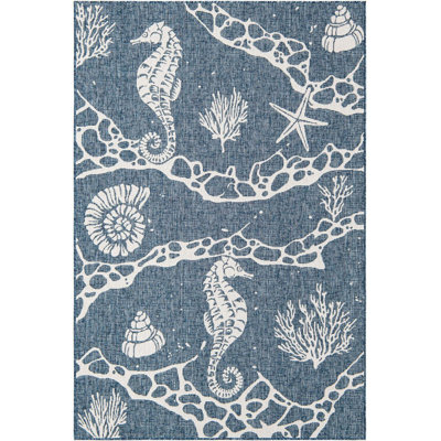 Tapis contemporain bleu marine Aycan