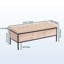 Banc capitonné de 48,42 po de largeur-1019953274
