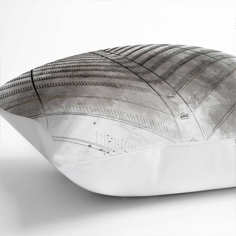 Square Throw Cushion, White, 40cm H x 40cm W x 15cm D