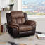 Fauteuil inclinable touffeté poli caramel et espresso