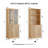 Branigans 71" H X 70.9" W Bookcase Cabinet With Glass Doors, 3-Tier Modern Bookshelf With Open Storage Bookcase (A+2C)