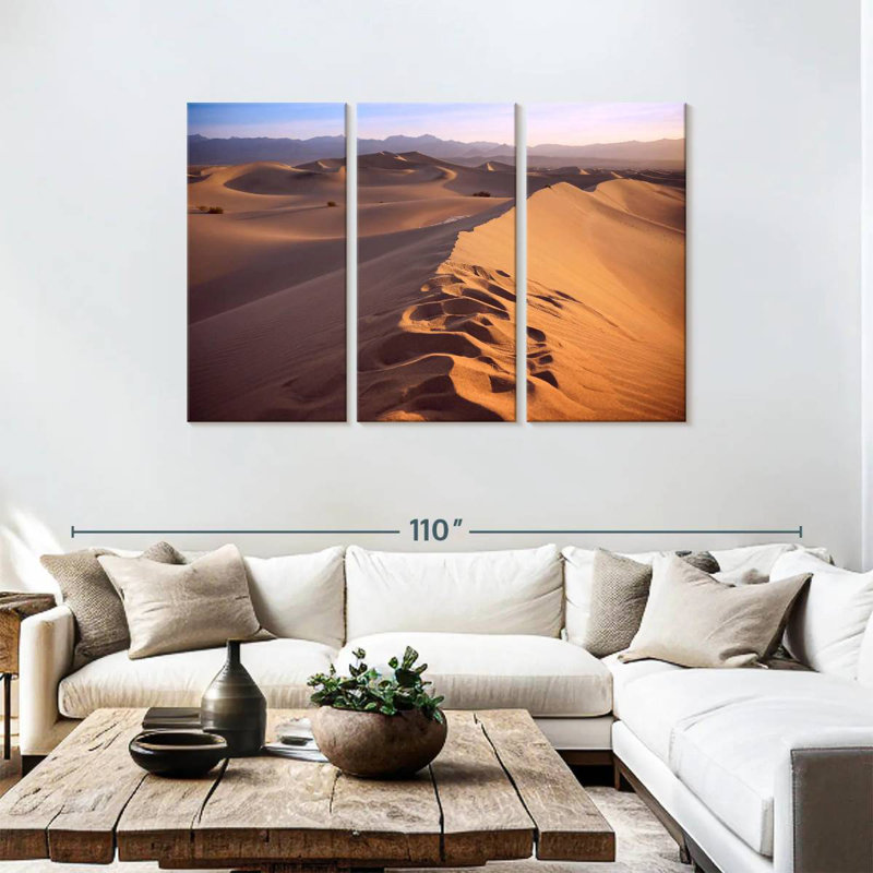 Coucher de soleil sur le désert d'Alvord Sahara, H 48 po x l 74 po