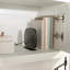 Huche en bois avec tablettes ouvertes, blanc