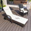Chaise longue avec roulettes et coussin moelleux-620516320