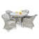 Balcom  4 Seat Round Rattan Dining Set