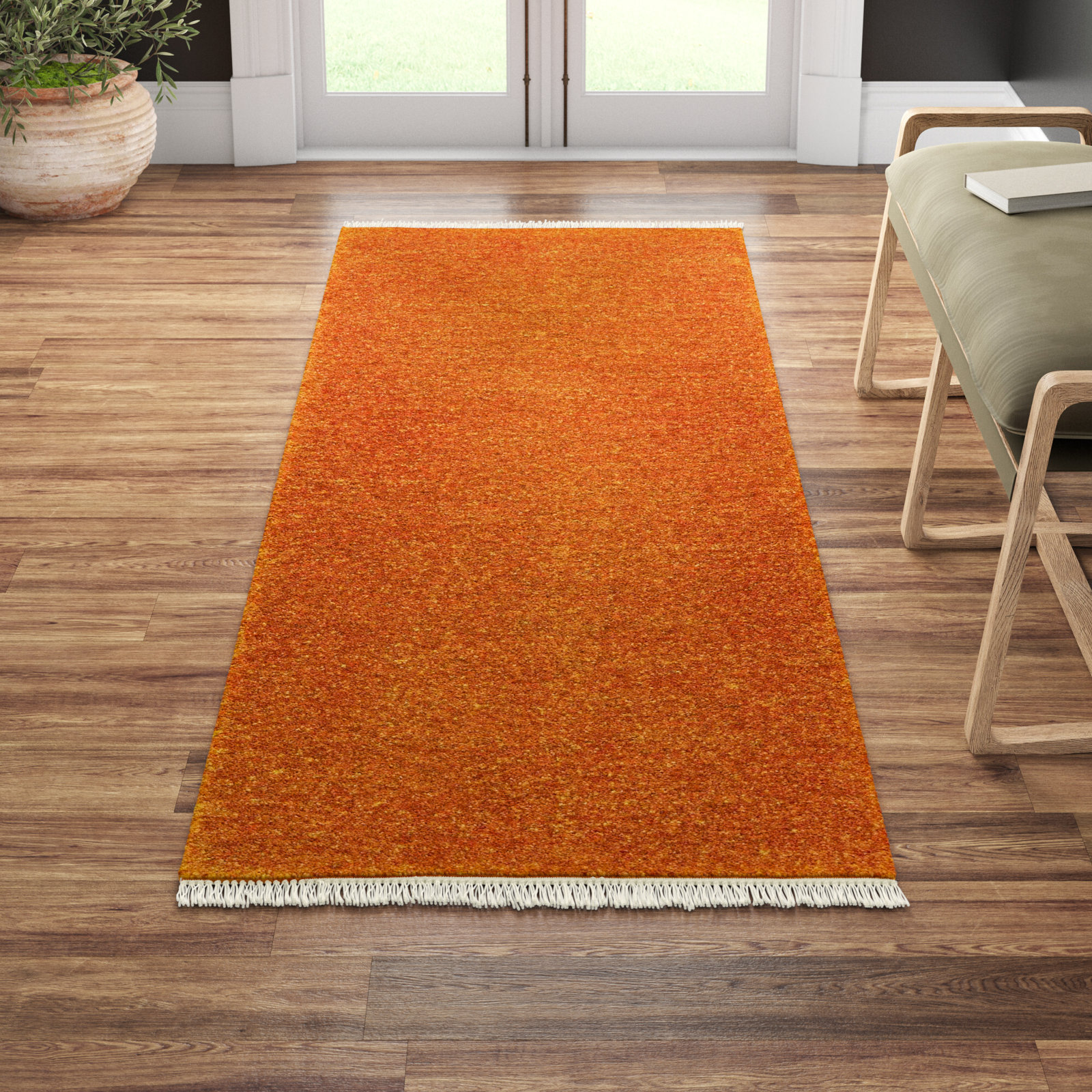 Clio Hand-Woven Area Rug, Runner 3' x 10'