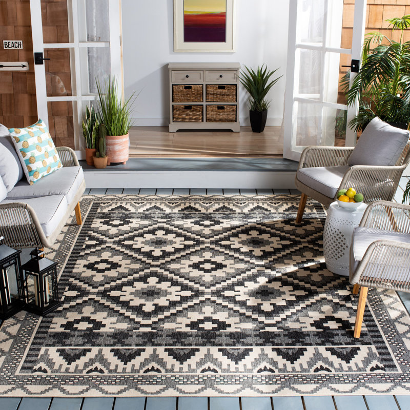 Tapis d'intérieur / extérieur Northpoint Veranda Performance Southwestern, Rectangle 8 pi x 10 pi