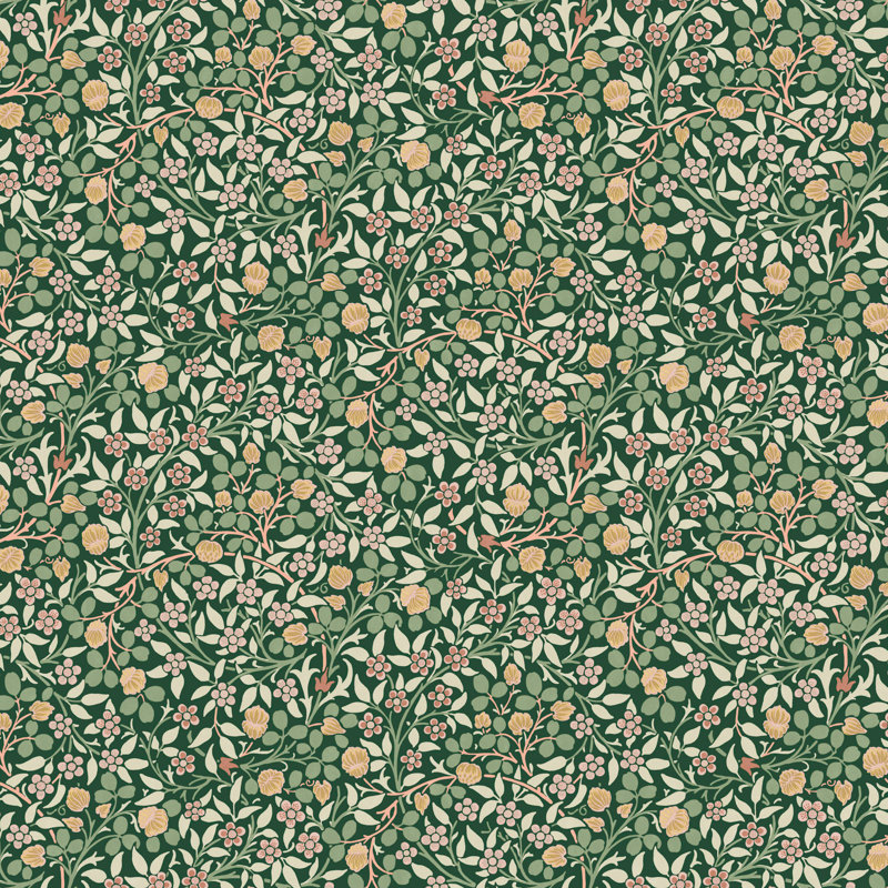 William Morris Clover Spring Garden Wallpaper, Green