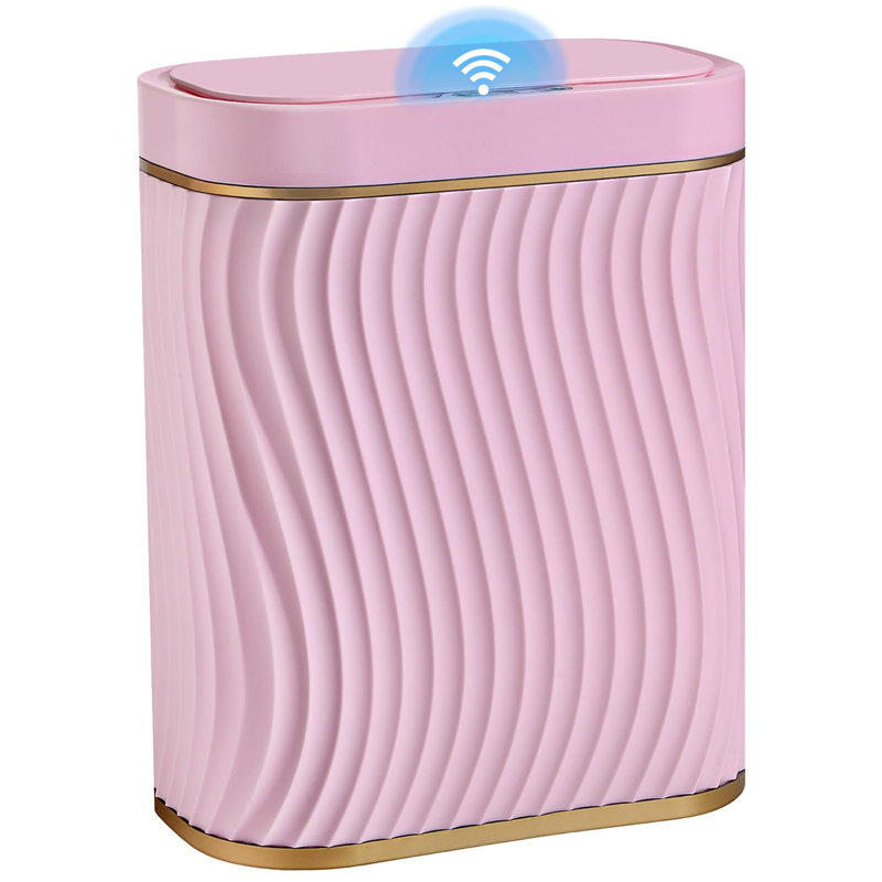 Bathroom Small Trash Can with Automatic Touchless Lid, Pink