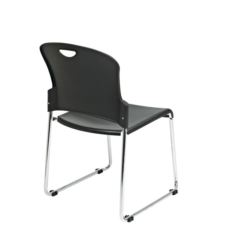 Chaise empilable sans accoudoirs, Noir
