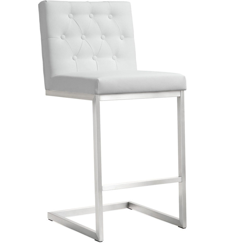 Tabouret de comptoir 25,5 po Jomarie, Blanc