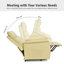 Fauteuil inclinable électrique standard en similicuir de 28 po avec masseur Kater-1164668759
