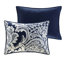 Housse de couette pour lit double / grand lit avec motif contrasté et coussins décoratifs imprimés