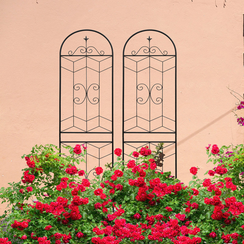 Metal Garden Trellis - Rustproof Trellis for Climbing Plants, 86.7" H x 19.7" W x 0.2" D