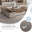 Bureau de direction en L 78,74 po haut de gamme brun clair haut de gamme-1805788236