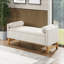 Banc de chambre rembourré avec tissu bouclé