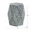 Tabourets de jardin hexagonaux, table d'appoint unique, noir / blanc