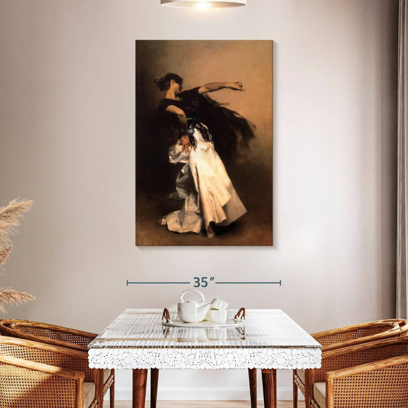 Danseur espagnol Enn 1880-81, H 48 po x l 32 po
