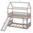 Analey Twin Over Twin House Bunk Bed With Slide-1028999519