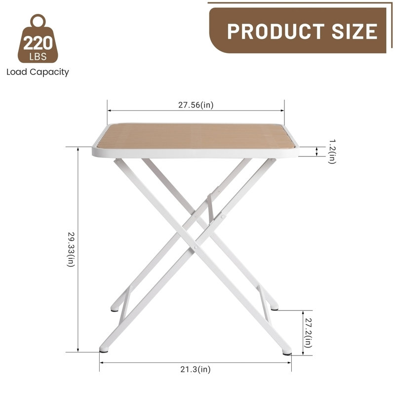 Plastic Patio Dining Set Table,
