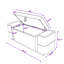 Banc ottoman de rangement rembourré avec compartiment caché à couvercle relevable et siège rembourré pour chambre à coucher-1517699582